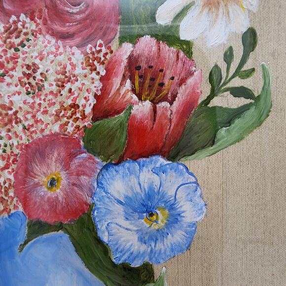 Vintage R. Choate Original Floral Painting Impressionist 9/99 Framed Signed Art - Picture 5 of 9